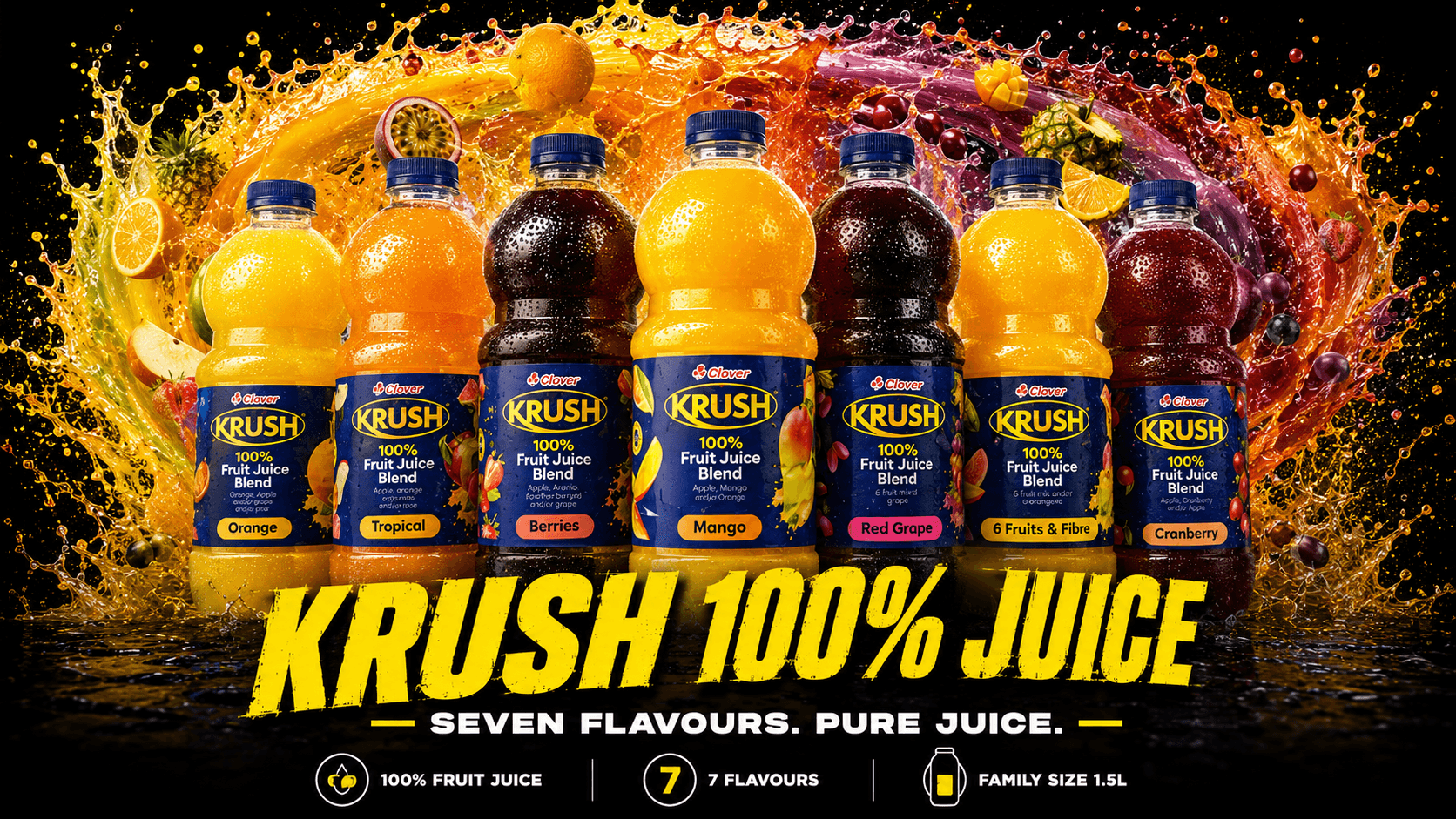 Clover Krush 1.5L 100% Juice